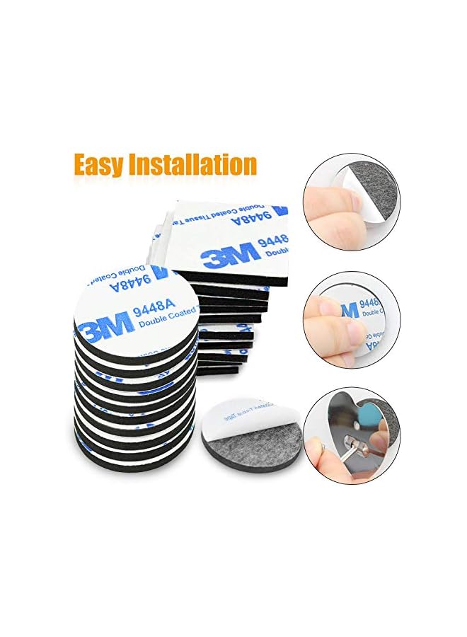 promass Double Sided Sticky Pads Black, 120 Pcs Foam Double Sided Tape, Adhesive Foam Pads Mounting Pads, Squares and Round for Walls and Floor, Door, Plastics, Glasses, Metals (120pcs) - Image 4