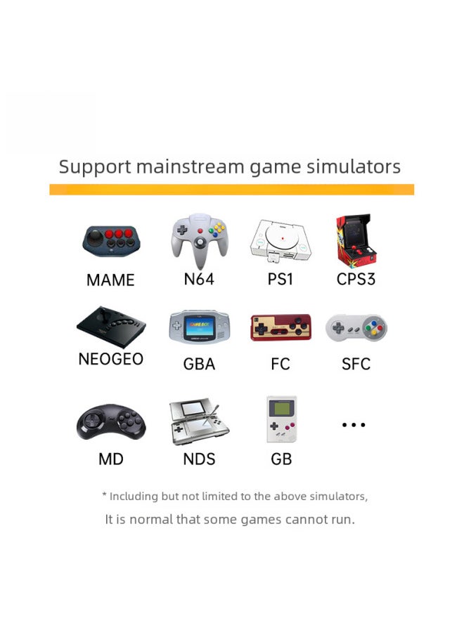 Powkiddy Rgb20s Open Source Handheld Mini Retro Vintage Game Console Portable Digital Gaming Device-Product Color:Yellow English-Model:RGB20s Comes Standard Without Card