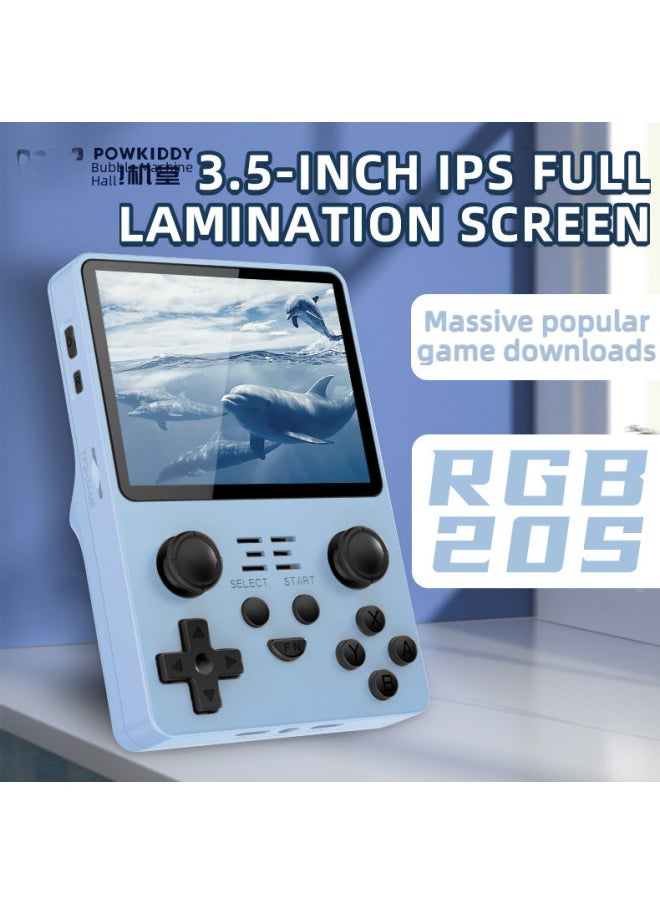 Powkiddy Rgb20s Open Source Handheld Mini Retro Vintage Game Console Portable Digital Gaming Device-Product Color:Yellow English-Model:RGB20s Comes Standard Without Card