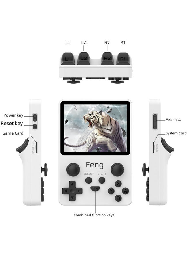 Powkiddy Rgb20s Open Source Handheld Mini Retro Vintage Game Console Portable Digital Gaming Device-Product Color:Yellow English-Model:RGB20s Comes Standard Without Card