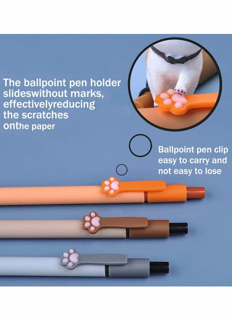 KASTWAVE - Retractable Ballpoint Pens 5Pcs Cute Cat Claw Press Pen 0.5 Neutral Pen Quick Drying Ink Pen Fine Point Ball Neutral Pen Black Ink Smooth for Writing School Office Home Stationery Office Supplies - Image 1