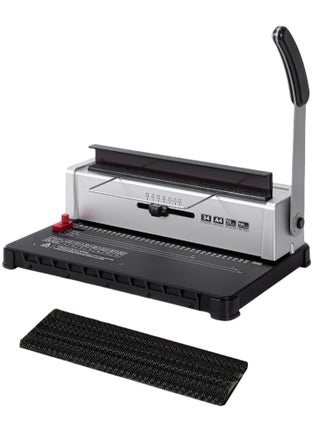 Binding Machine for 34 Holes Manual Paper Punch Binder Wire Binder Machine with 100Pcs 3/8" Wire Binding Ring for School Office Home Book Paper Binding - pzsku/ZC1E6743D503D813A2B55Z/45/_/1723558957/d7187084-72aa-47b3-87da-82132b7d807d