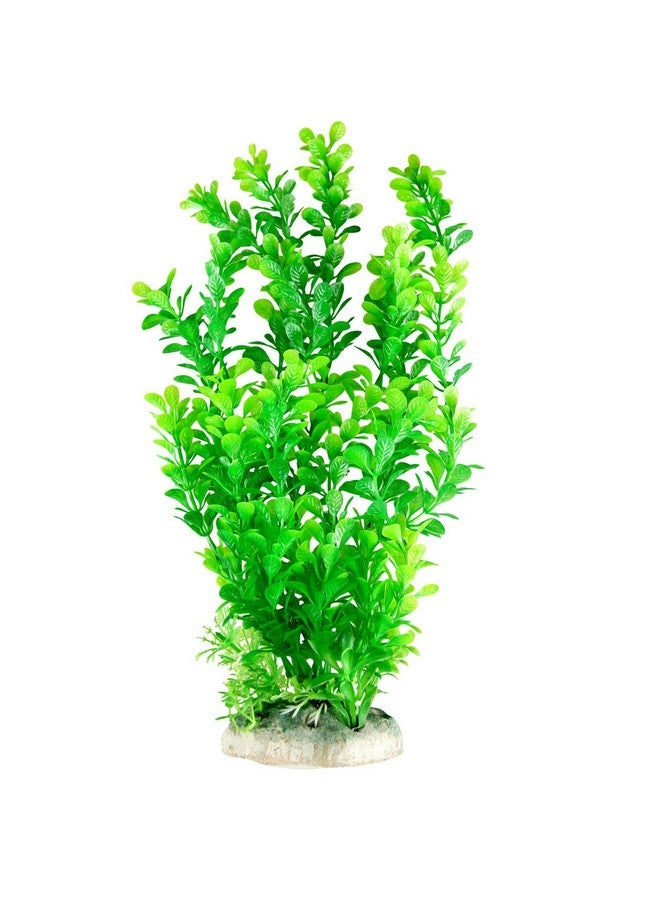 CNZ Aquarium Decor Fish Tank Decoration Ornament Artificial Plastic Plant Green, 13-inch