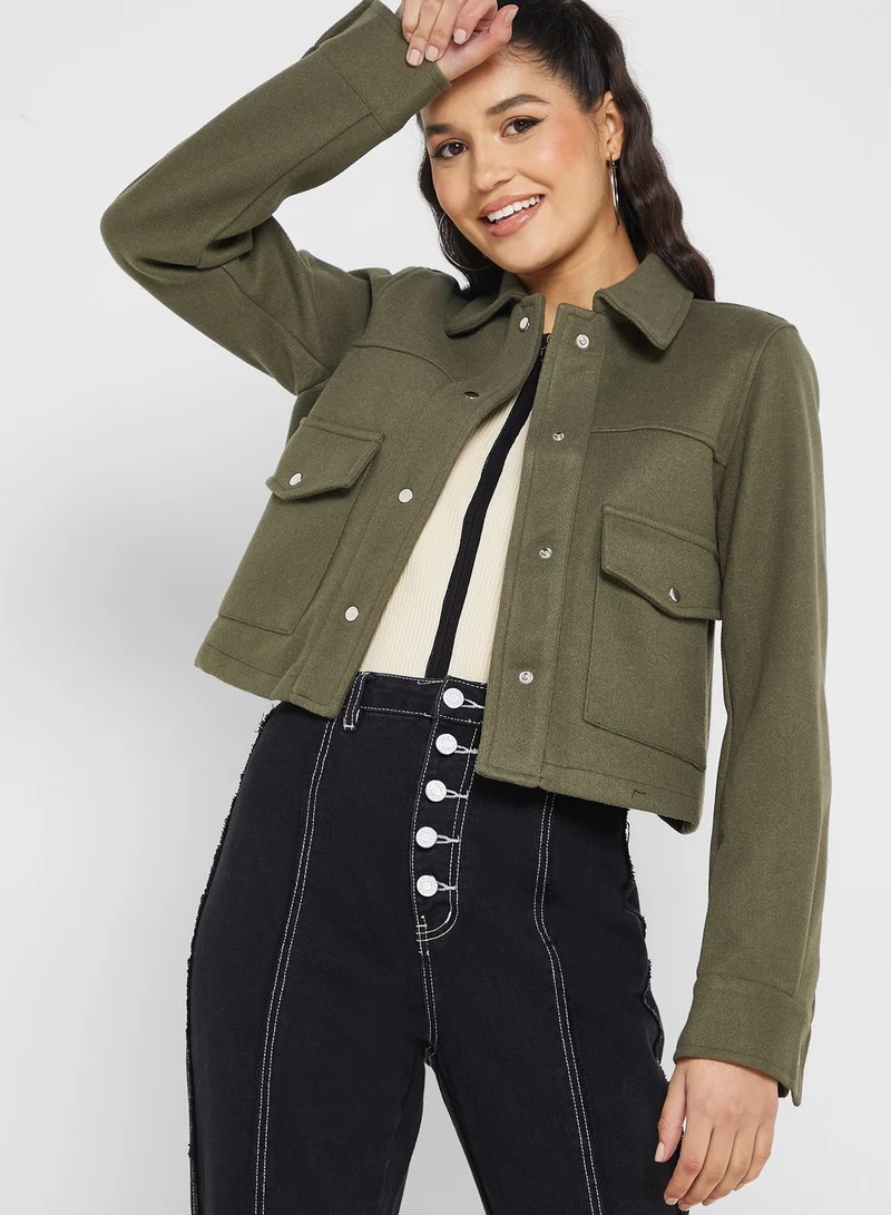 Ginger Straight Fit Cropped Jacket