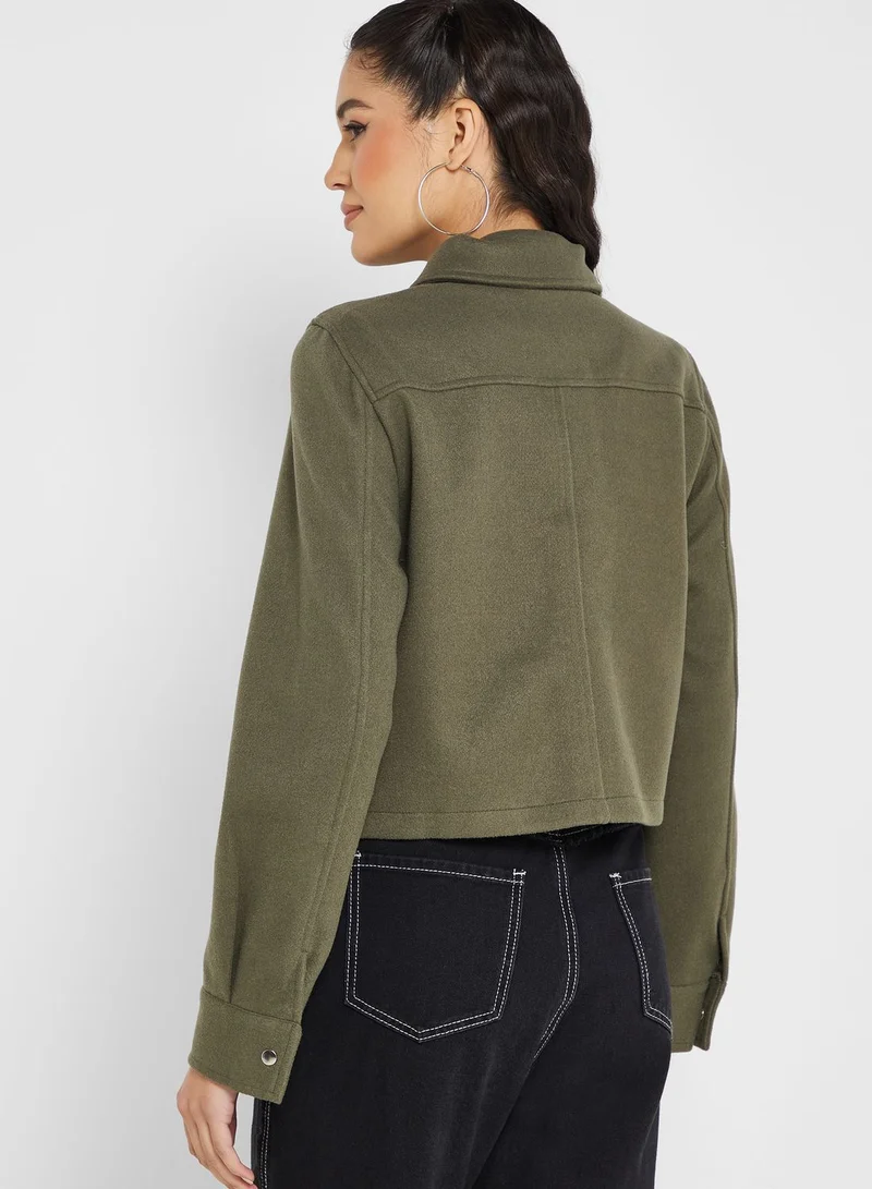 Ginger Straight Fit Cropped Jacket