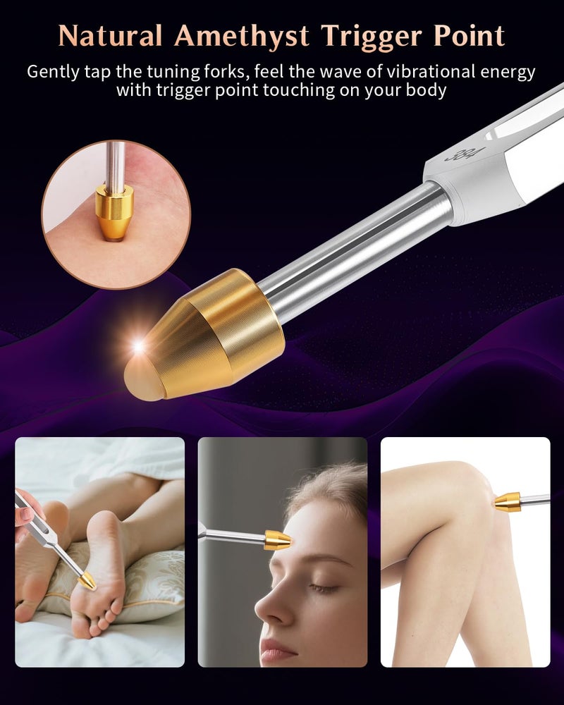 Tenfly Tuning Forks for Healing Set â€“ Includes 128Hz, 136Hz, 256Hz, 384Hz & Activator, Perfect for Healing, Chakra, Sound Therapy, Keep Body, Mind and Spirit in Perfect Harmony - Image 5