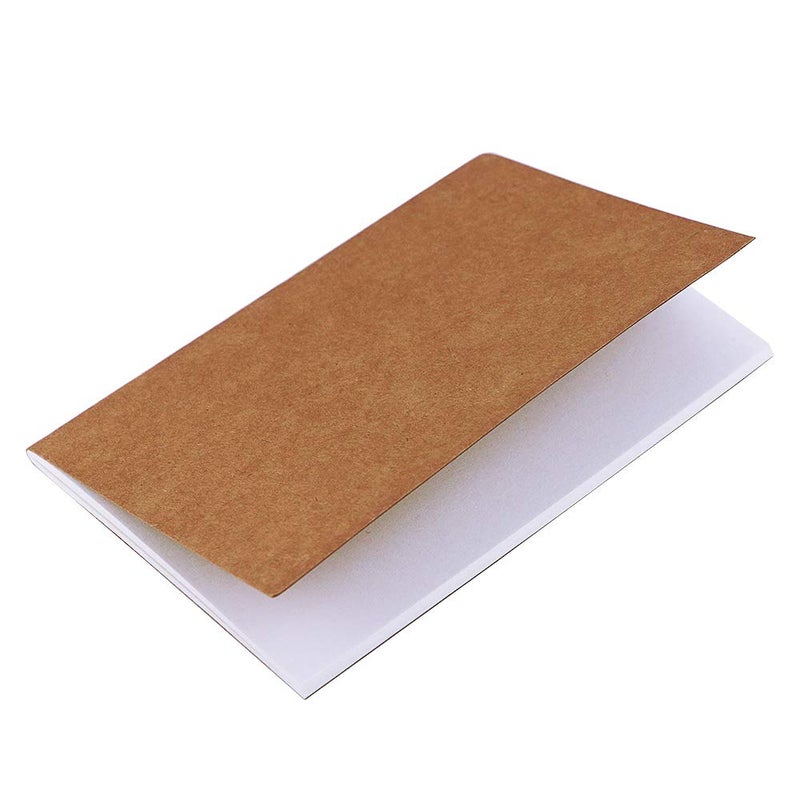 Newbested 24 Pack Unlined Blank Books,Mini Pocket Kraft Brown Soft Cover Unruled Plain Travel Journal Notebooks for Travelers Students Office Class Writing Books(60 Pages/30 Sheets,3.54" x 5") - Image 5