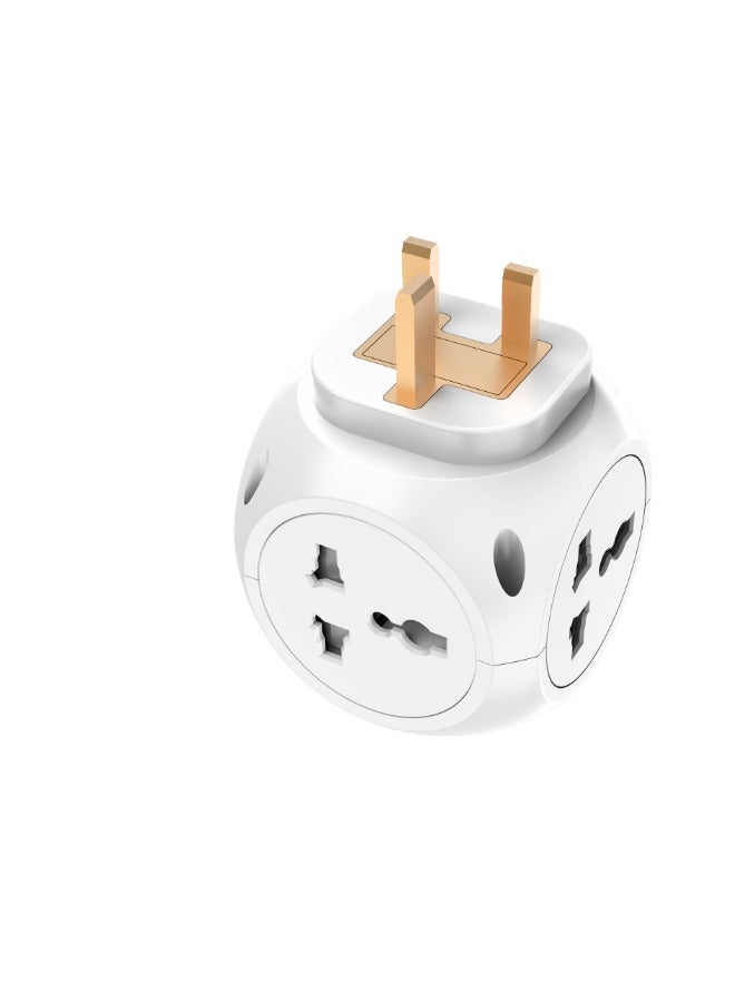 Multi-Side Power Socket Extension, 3D Cube Design with Multiple AC Outlets & USB Ports, Surge Protector for Home & Office  - Image 3