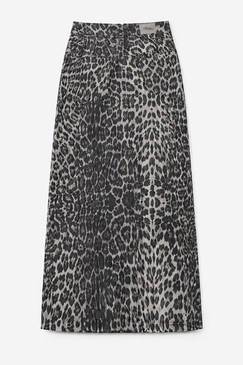 SQUALO High-Waist Leopard Maxi Skirt - Image 4