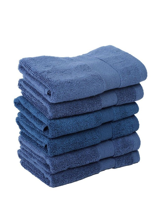 BIANCA Ultra Soft Zero Twist 100% Cotton Towel -6pc Hand Towel (Paradiso) | Super Absorbent, Fluffy | AeroCore Organic Technology - for Men, Women, Gym, Kitchen Solid-Navy - Image 3