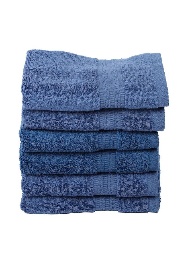 BIANCA Ultra Soft Zero Twist 100% Cotton Towel -6pc Hand Towel (Paradiso) | Super Absorbent, Fluffy | AeroCore Organic Technology - for Men, Women, Gym, Kitchen Solid-Navy - Image 2