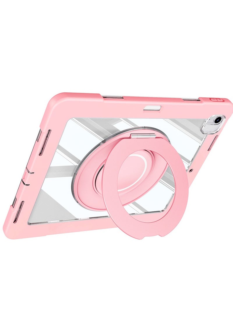 عام غطاء آيباد إير M2/M3 (2024/2025) 11 بوصة، حامل دوار 360 درجة، متين مقاوم للصدمات، غطاء واقي لكامل الجسم مع حامل قلم، هيكل خلفي مقاوم للخدوش لآيباد إير الجيل السادس/السابع. - Image 1