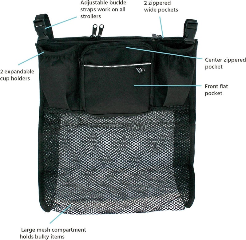 J.L. Childress Cups 'N Cargo, Universal Fit Stroller Organizer - Image 2
