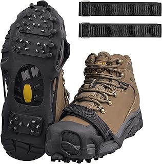 Shaddock Fishing Shaddock Fishing Ice Cleats for Shoes and Boots, Ice Snow Traction Cleats Crampons for Men Women Kids Winter Walking on - Image 1