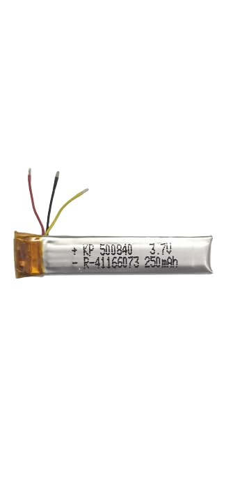 KP Original Battery بطارية قابلة للشحن 3 أسلاك KP 500840 3.7V 250mAh، بطارية بديلة متوافقة مع سماعة OnePlus Neckband، سماعة بلوتوث، DIY، روبوتات (DB-4) - Image 5