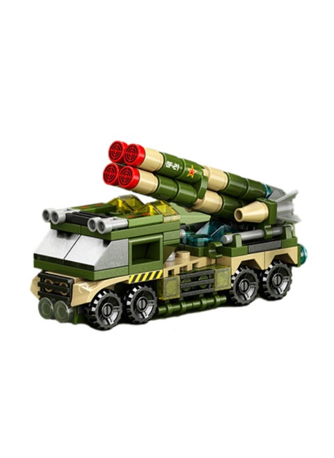Mini 6-In-1 Tractor Missile Car 135 Particle Assembly Set Toys, Building Block Assembly Game, Best Learning And Role-Playing, Suitable As A Gift For Boys And Girls Over 6 Years Old