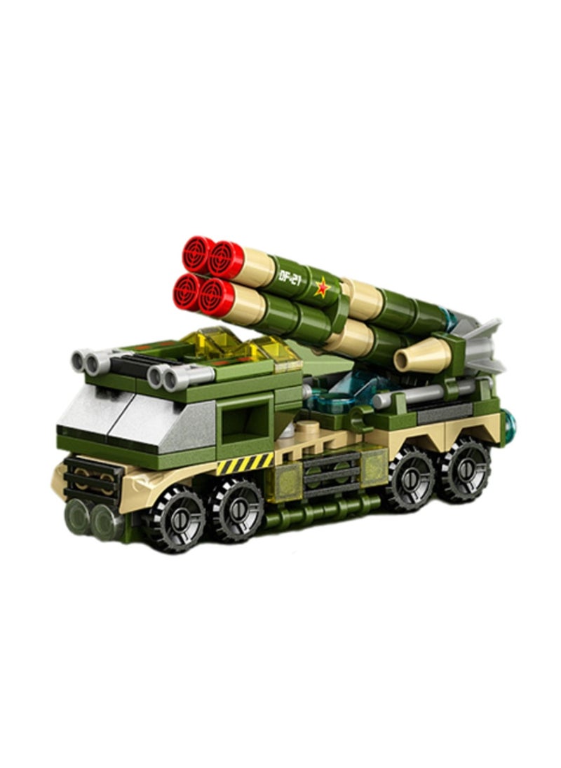 Mini 6-In-1 Tractor Missile Car 135 Particle Assembly Set Toys, Building Block Assembly Game, Best Learning And Role-Playing, Suitable As A Gift For Boys And Girls Over 6 Years Old  - Image 1