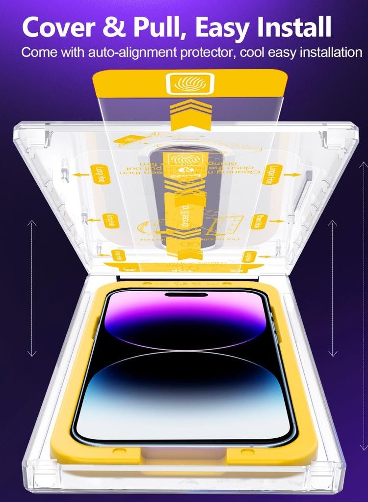 Hammer Tempered Glass Protection Easy Installation Self-Adhesive Hammer iPhone 14 Pro Max Matte Anti-Fingerprint - Image 3