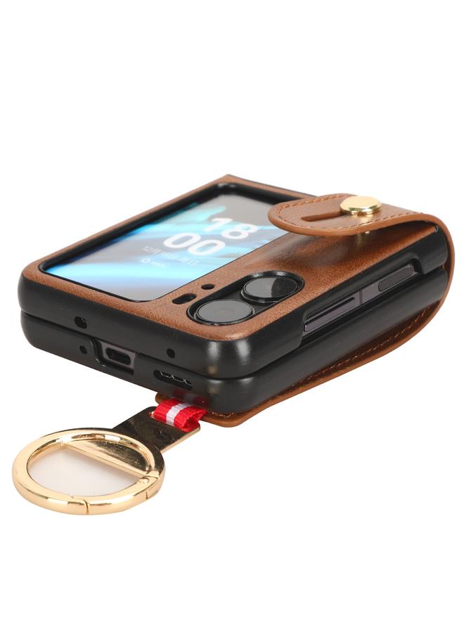 S-TOP Case For OPPO Find N2 Flip Wristband Leather Back Phone Case - Image 3