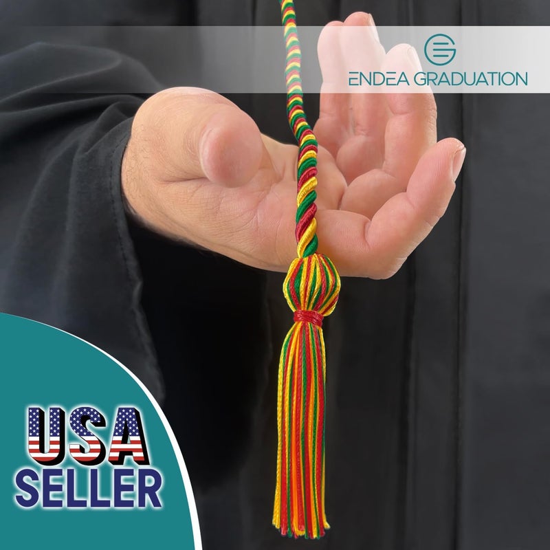 Endea Graduation Single Honor Cord Three-Color (Red/Gold/Green) - Image 2