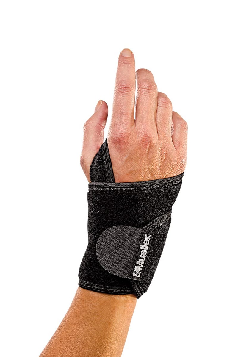 MUELLER Sports Medicine Adjustable Wrist Support Wrist Pain Relief Support for Men and Women Ideal for Carpal Tunnel Tendinitis Arthritis Black One Size