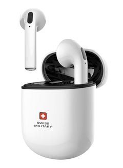 SWISS MILITARY Swiss Military Victor5 High Definition True Wireless Earbuds with Smart Touch Sensors, 180 Days Standby & 22Hr Total Playtime, Seamless Connectivity, Works with Android/iOS Phones -White  - Image 2