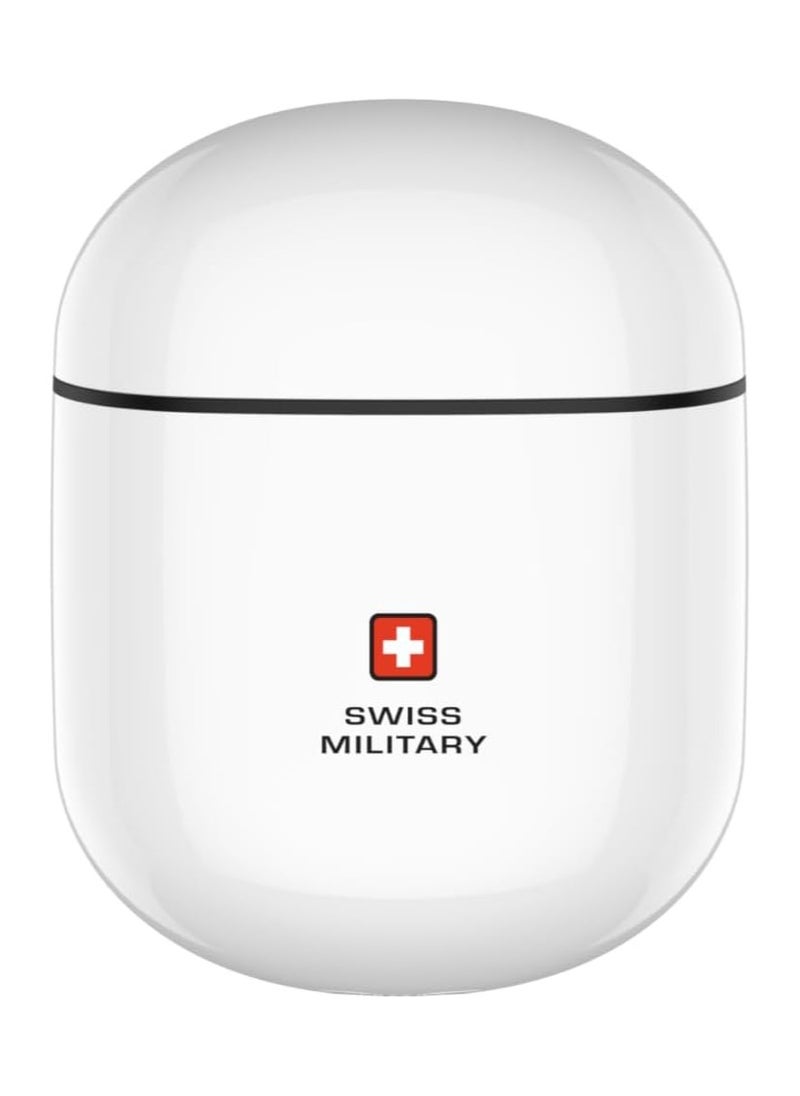 SWISS MILITARY Swiss Military Victor5 High Definition True Wireless Earbuds with Smart Touch Sensors, 180 Days Standby & 22Hr Total Playtime, Seamless Connectivity, Works with Android/iOS Phones -White  - Image 3