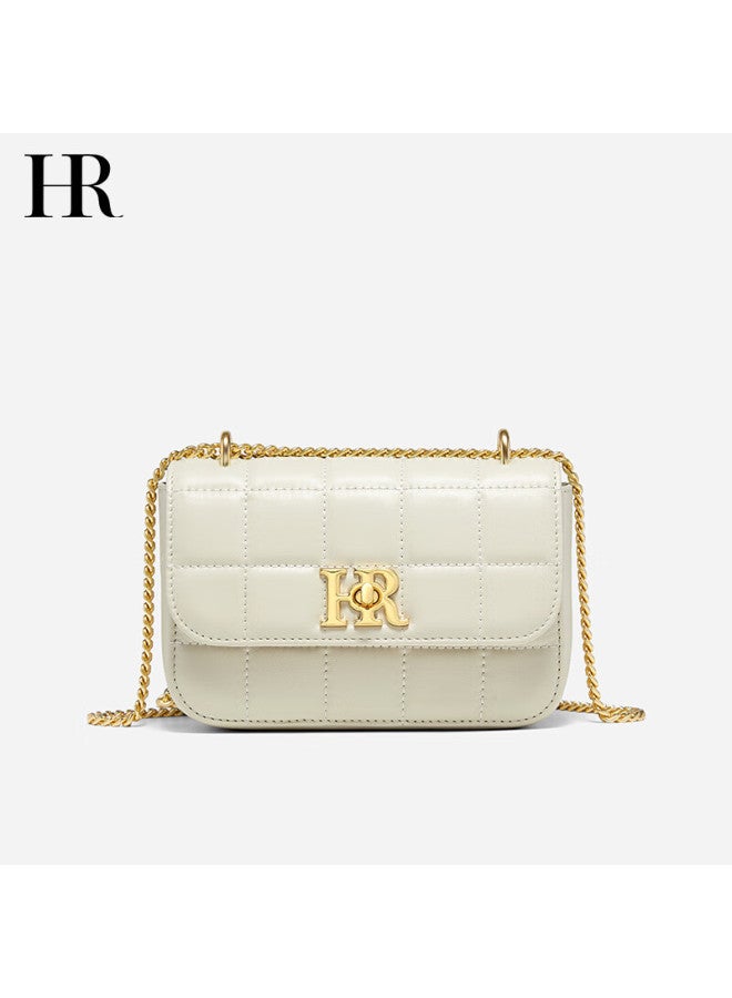 Hr Women's Handbag, Quilted Chain Bag, Top-grain Leather Shoulder Crossbody Bag, Small Square Purse, Birthday Gift - Image 3