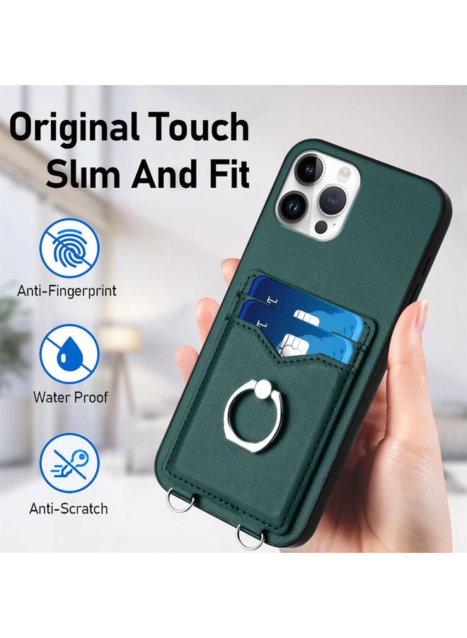 Zaboon Case For iPhone 12 Pro Max R20 Crossbody Rope Ring Card Holder Phone Case - Image 5