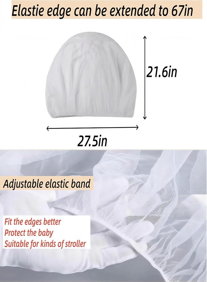 LABRUSID Universal Mosquito Net for Strollers - 2 Pack Breathable Insect Netting Protection for Babies, Fine Mesh Bug Screen Cover for Infant Car Seats, Cribs, and Playpens - Image 2