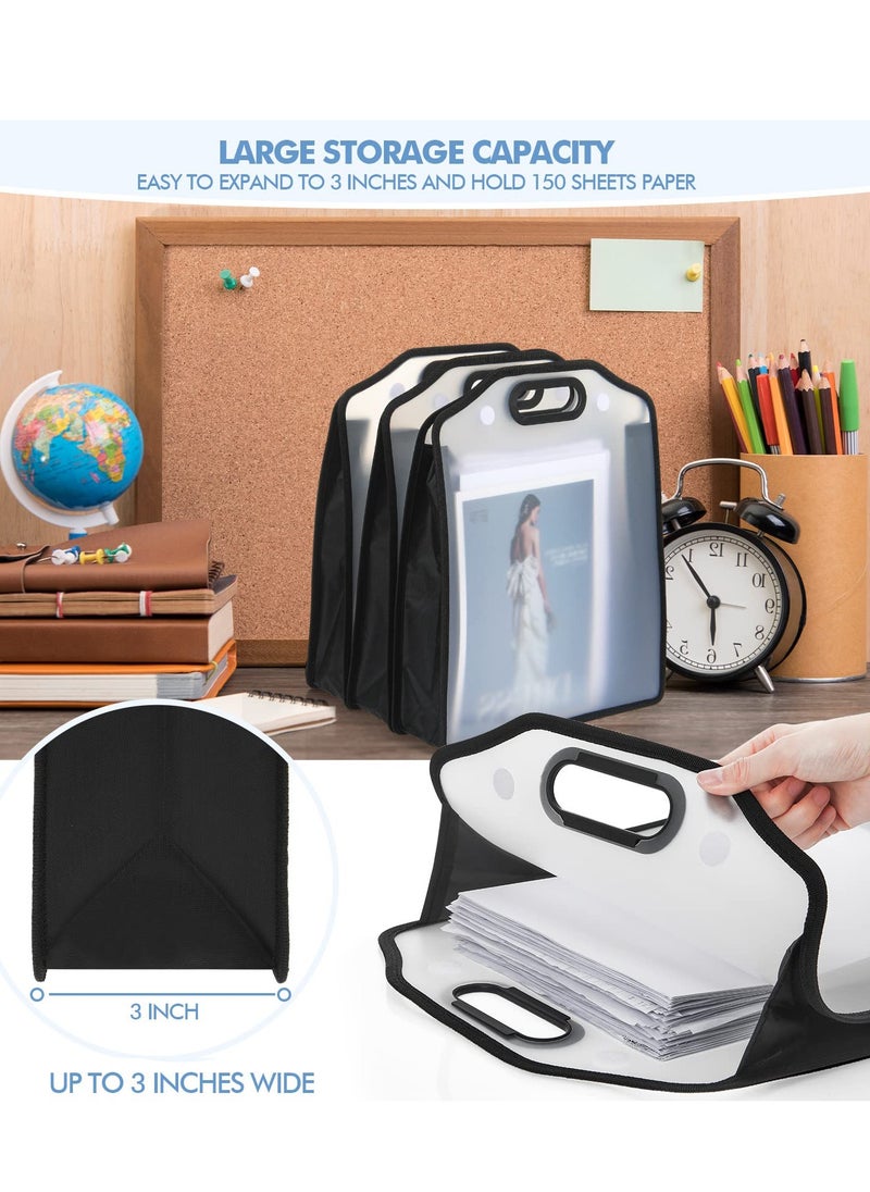 Expandable Craft Paper Storage Organizer Set for Office and Photos, 6 Pieces Handle Design for Easy Access and Organization