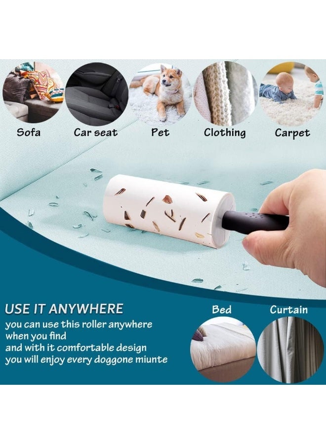 أيكيا لفافات إعادة ملء لفرشاة إزالة الوبر – 2 لفات، كل لفافة تحتوي على 60 ورقة لاصقة – لإزالة الشعر، الوبر، الغبار من الملابس، الأثاث ومقاعد السيارات مناسبة لفرشاة - Image 2