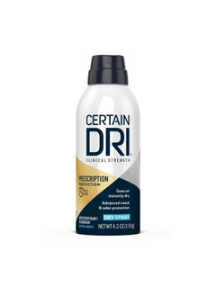 CERTAIN DRI Prescription Strength Clinical Antiperspirant Deodorant Dry Spray for Men and Women, Fast Acting Protection from Excessive Sweating, 4.2 oz  - Image 1