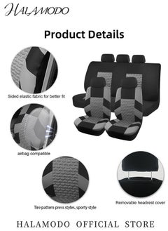 Car Seat Covers Full Set Front Bucket Seat Protectors with Split Bench Car Seat Cover Set Breathable Premium Sporty Seat Cushions for Car SUV - pzsku/ZC1E775D0C2CF8191BDA5Z/45/_/1734155517/d7006e9f-e33f-4ad2-a585-79959d539e93