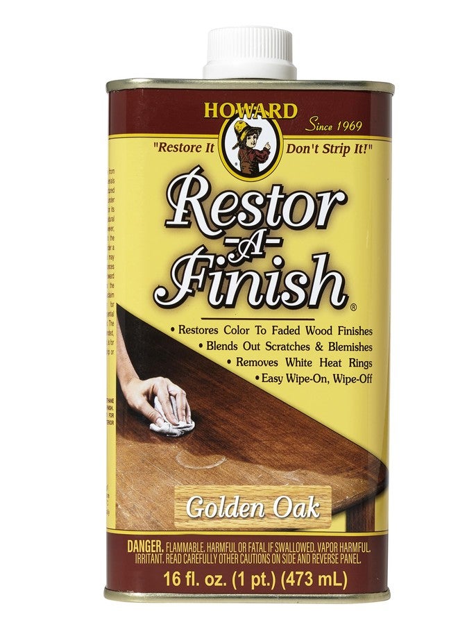 Howard Products Restor-A-Finish, Wood Stain to Restore a Finish for Wood Surfaces, Golden Oak, 16 Fl Oz, Pack of 1 - Image 1