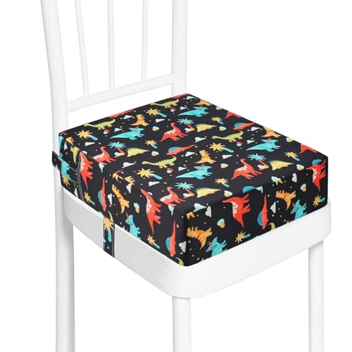 KOXUIUF Toddler Booster Seat for Kitchen Chair Dining Table, Washable Thick Strong Support Portable Booster Chair for Toddlers Eating, Easy Cleaning Booster Seat Cushion Detachable with Adjustable Straps - Image 1