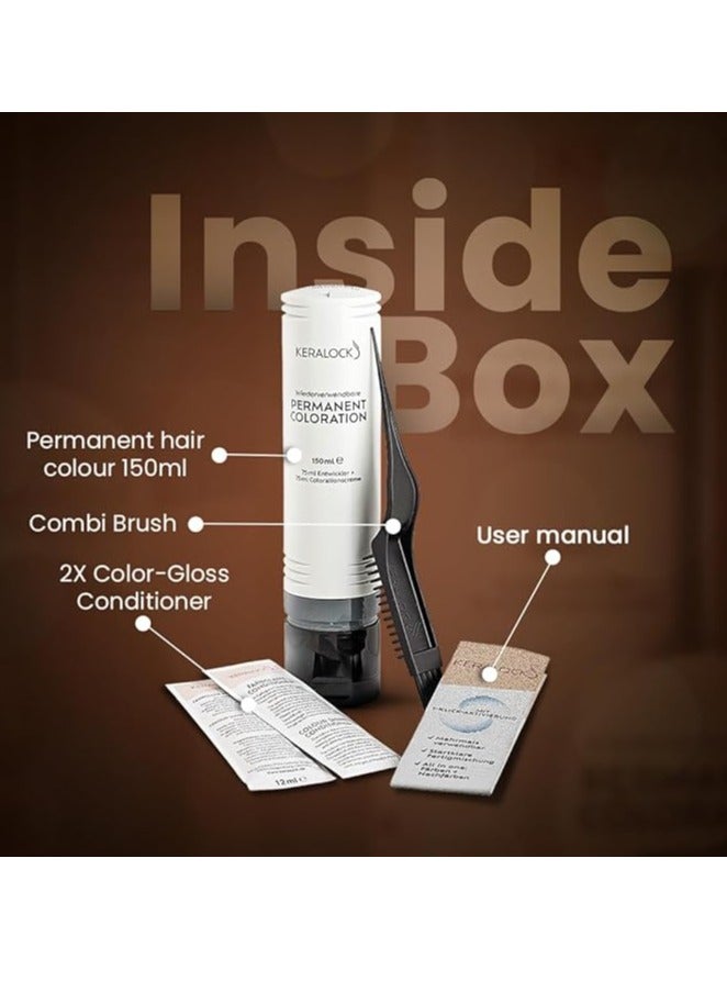 Keralock Permanent Hair Color - 150ml, No Premix Needed, Reusable for Up to 4 Months - All-in-One Dye with Conditioner & Brush (Ruby Red -150ml) - Image 5