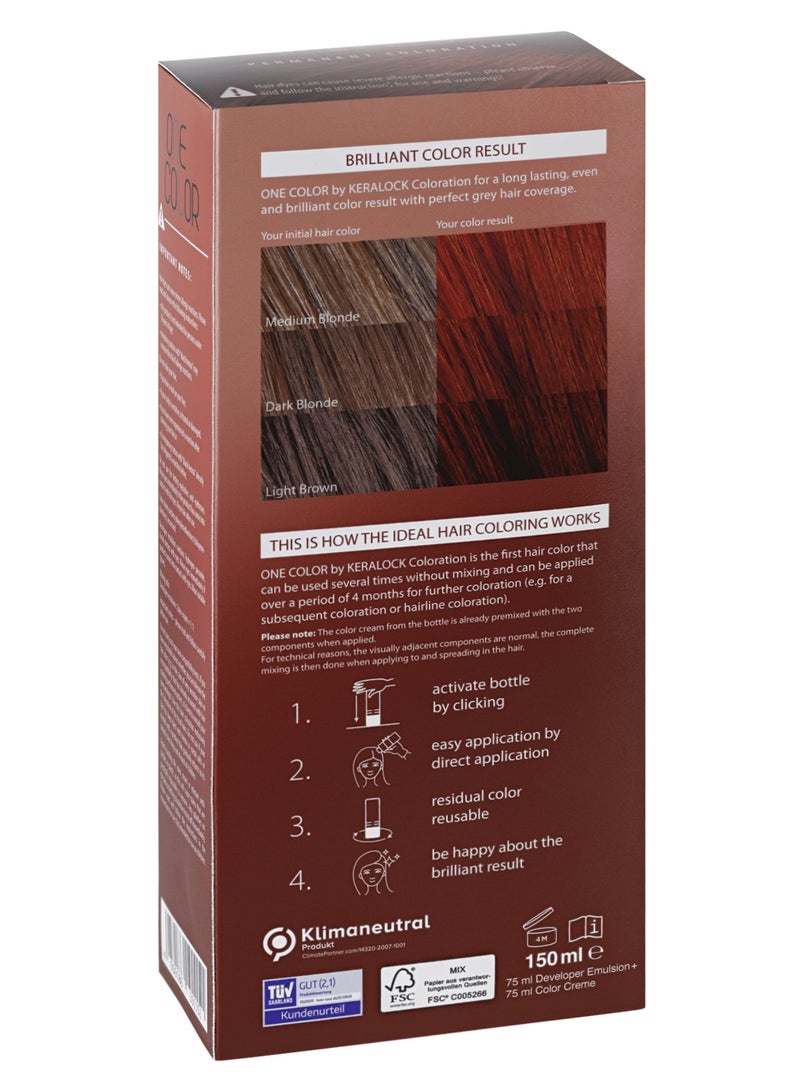 Keralock Permanent Hair Color - 150ml, No Premix Needed, Reusable for Up to 4 Months - All-in-One Dye with Conditioner & Brush (Ruby Red -150ml) - Image 2