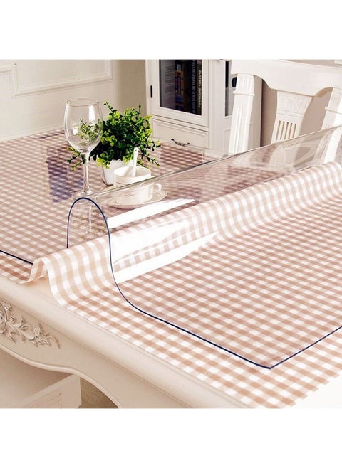 Dining Desk Clear Table Pads 1.5mm Thick Plastic Cover Protector for Home Office Kitchen