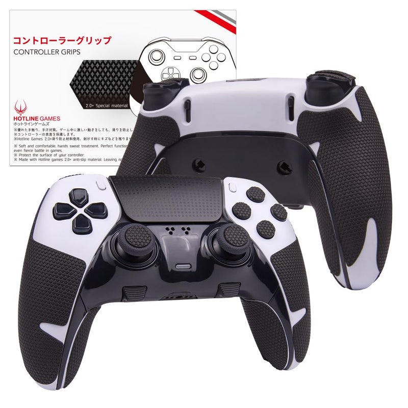 HOTLINE GAMES HOTLINEGAMES Controller Grips Compatible with PS5 Dualsense Edge, PlayStation 5 Controller Accessories, Skin Kit, Anti-Slip Grip Tape, Sweat-Absorbent, Easy to Apply (Handle Grips+Buttons+Triggers) - Image 1