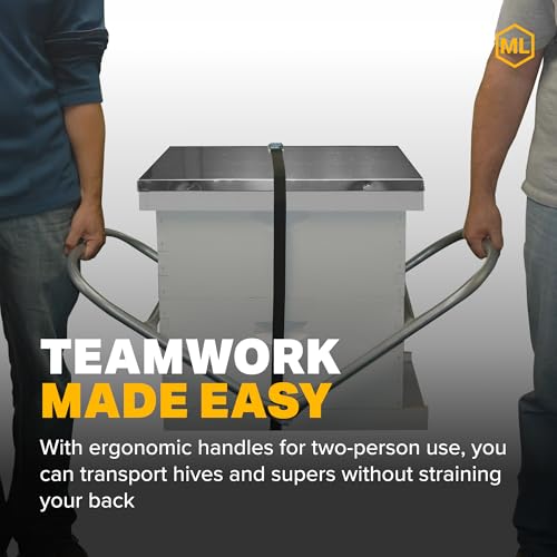 Mann Lake Hive Carrier, Heavy Duty Beehive Lifting Device, Galvanized Steel Tubing, Two-Person Design, Supports Up to 150 lbs, Easy to Use and Store, Ideal for Moving Beehives and Supers - Image 2