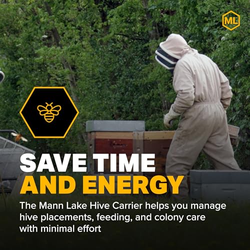 Mann Lake Hive Carrier, Heavy Duty Beehive Lifting Device, Galvanized Steel Tubing, Two-Person Design, Supports Up to 150 lbs, Easy to Use and Store, Ideal for Moving Beehives and Supers - Image 4