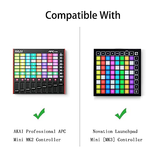 XANAD حافظة صلبة XANAD لجهاز Novation Launchpad Pro MK3 أو وحدة التحكم AKAI Professional APC Mini MK2 - مع حقيبة تخزين صغيرة - Image 2