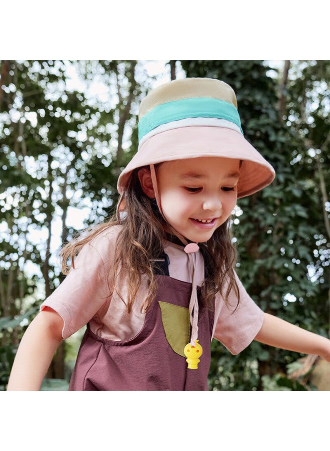 Lemonkid Children's Sun Protection Hat, Boys And Girls Sun Visor, Summer Sun Hat, Fisherman Hat, Shawl Bucket Hat, Strawberry Cheese Color, Size 50 - Image 5