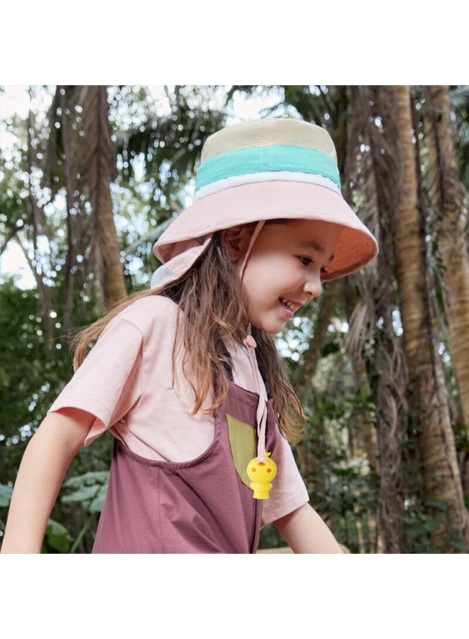 Lemonkid Children's Sun Protection Hat, Boys And Girls Sun Visor, Summer Sun Hat, Fisherman Hat, Shawl Bucket Hat, Strawberry Cheese Color, Size 50 - Image 4