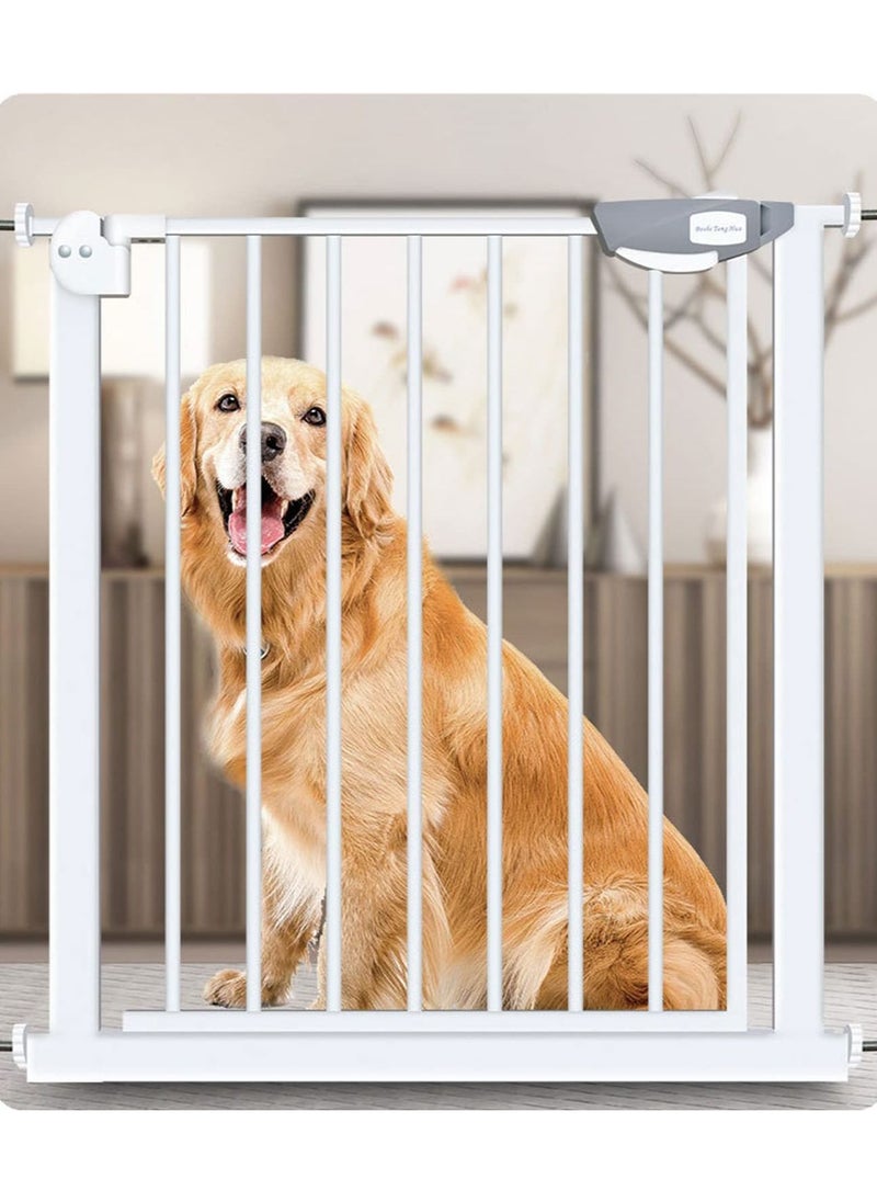 GGEROU Baby Gate for Stairs & Doorways,Extra Wide Baby Safety Door Gates,Pet Dog Gate,Auto Close Pressure Mounted Walk Thru Child Gate for Baby Toddlers,NO Drilling (Gate + 20cm Gate Extensions)  - Image 5