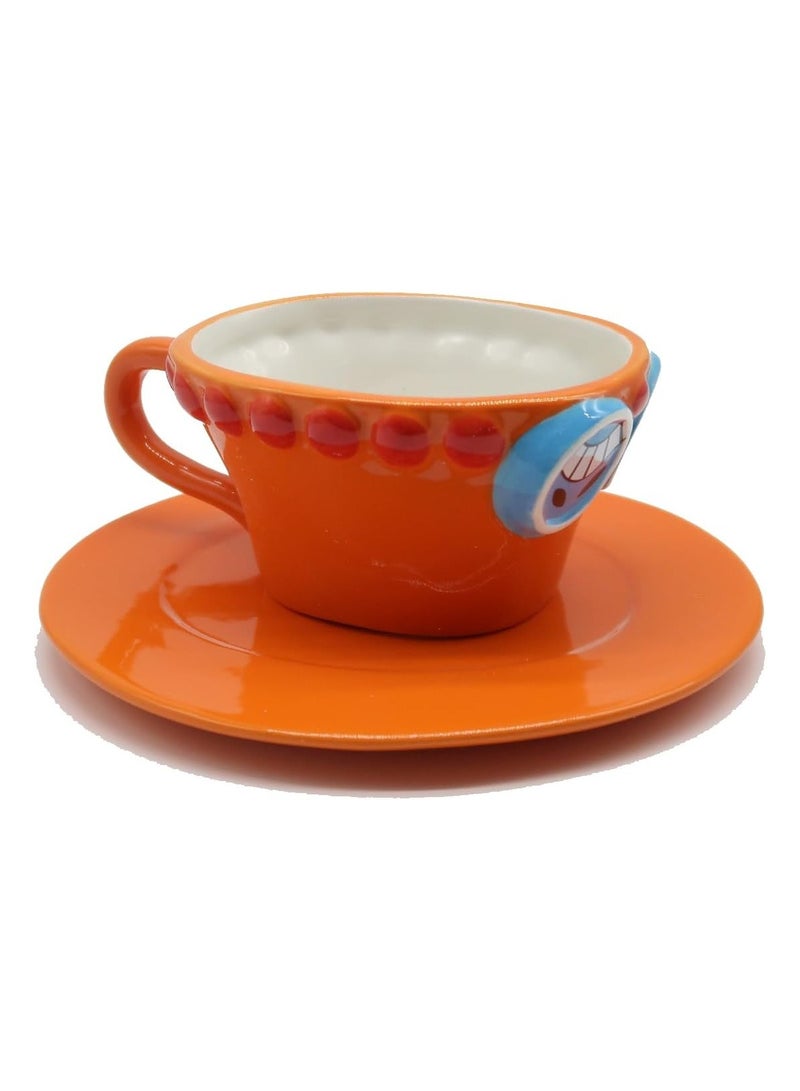 Anime Merch Ace Coffee Mugs Ace Hat Orange Ceramic Tea Milk Cup Novelty Creative Office Cup Collection Gifts for Birthday - Image 3