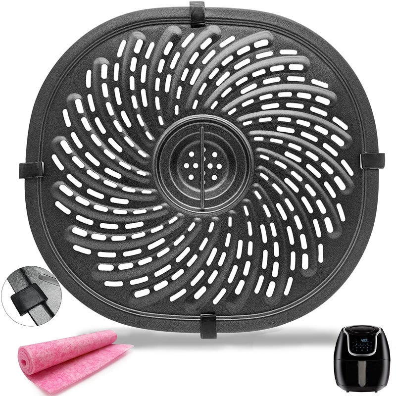 Air Fryer Grill Plate for PowerXL Gowise 7QT Air Fryers Professional Air Fryer Crisper Plate Air Fryer Grill Pan Air Fryer Rack Replacement Parts Nonstick Dishwasher Safe