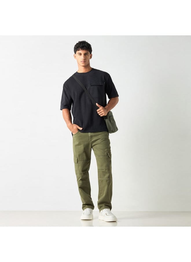Lee Cooper Lee Cooper Textured Oversized T-shirt with Chest Pocket  - Image 2