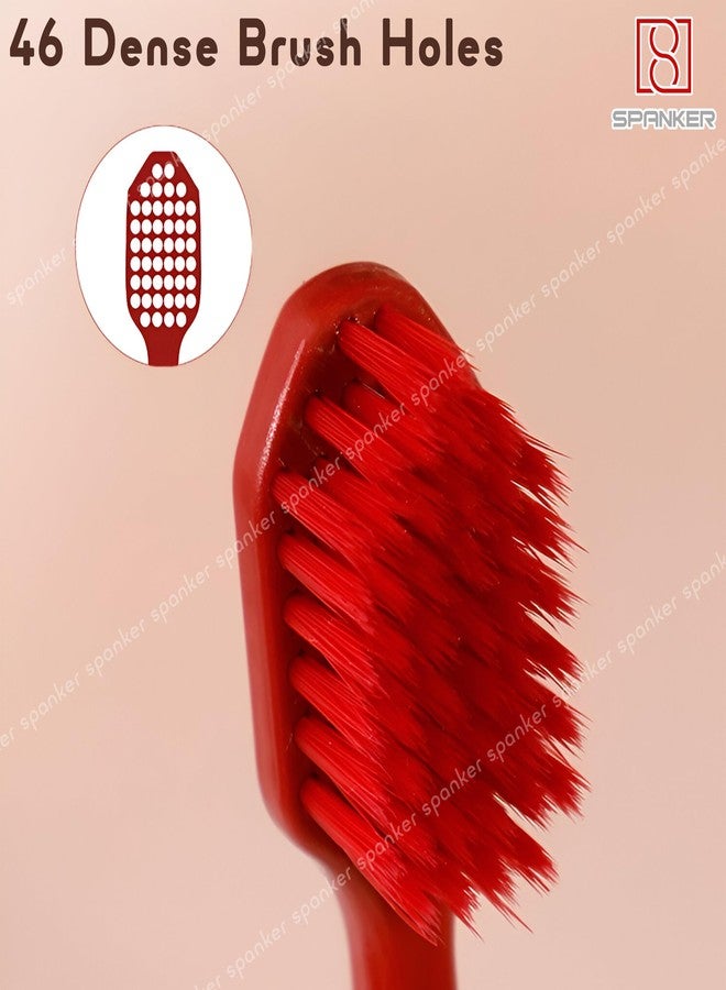 Spanker Pack of 5 Extra Wide Head 15MM Adult Toothbrush with Double Inplanted Soft Feather Like Bristles Non Frizzing Toothbrush for Intensive Care Protect Fragile Gums for Good Cleaning Effect - Image 5